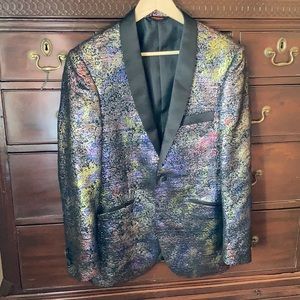 Linea Uomo Metallic Colorful Tuxedo Jacket